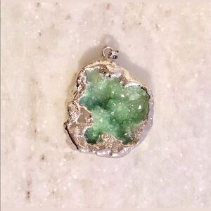 Green Quartz Crystal Pendant